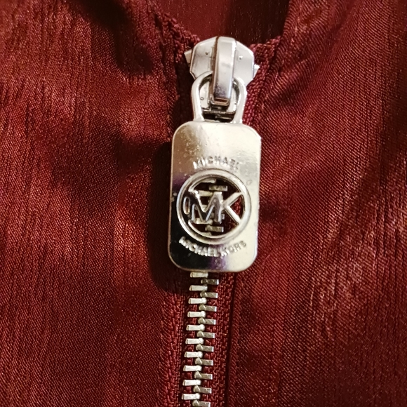 Michael Michael Kors burgundy zip down long sleeve shirt. - Picture 4 of 5